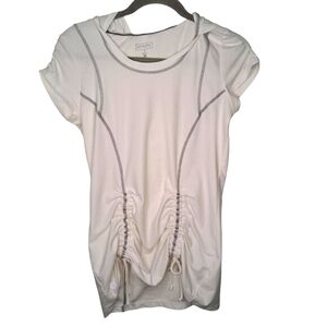 Athleta White Hooded Athletic Top Size Small